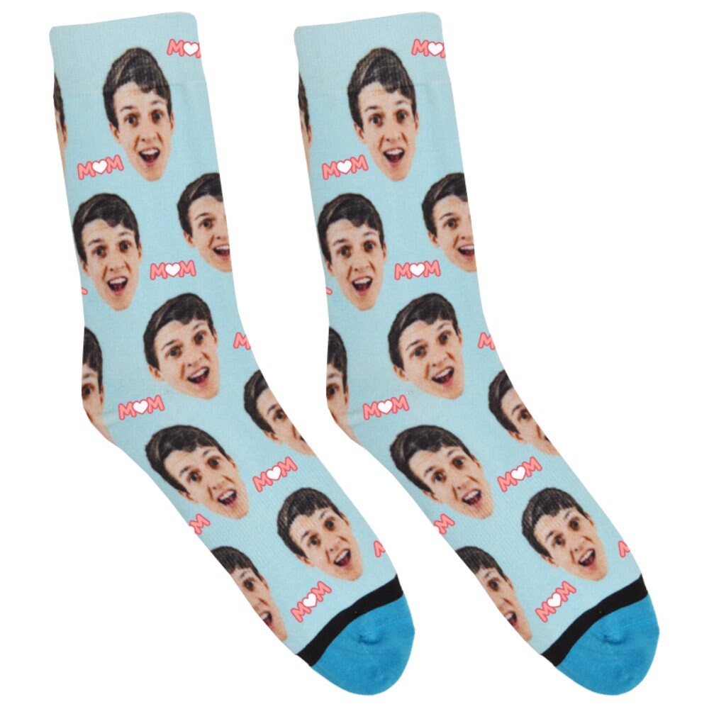 DivvyUp Socks Custom Mother's Day Socks: Heart Mom | Etsy