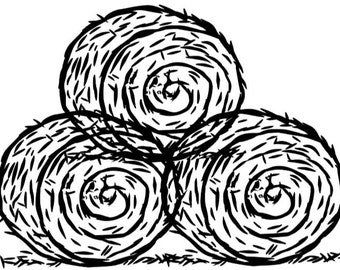 Hay Bale Clip Art Etsy