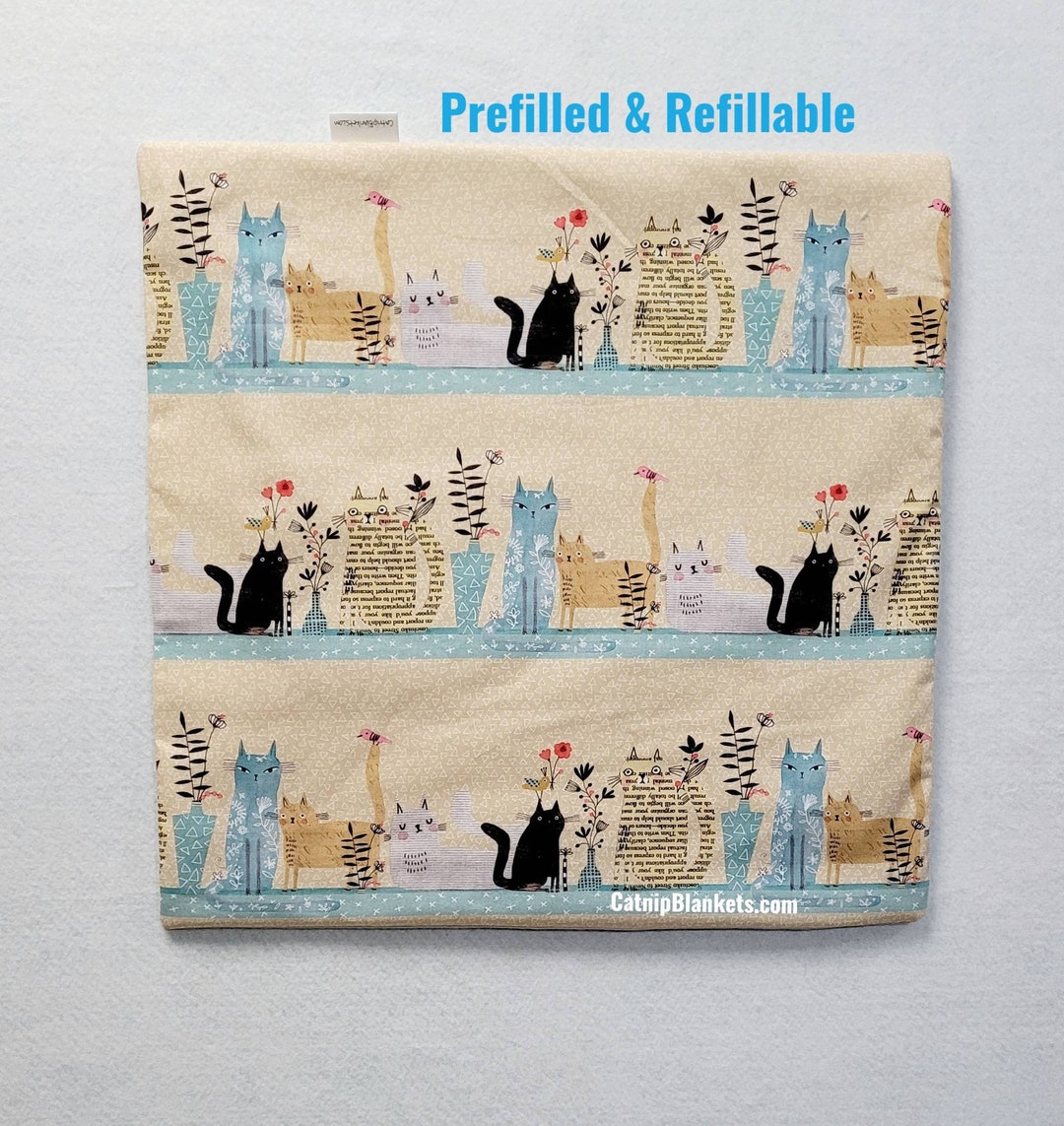 Catnip Blanket Cat Mat Cat Toy Refillable Prefilled Etsy