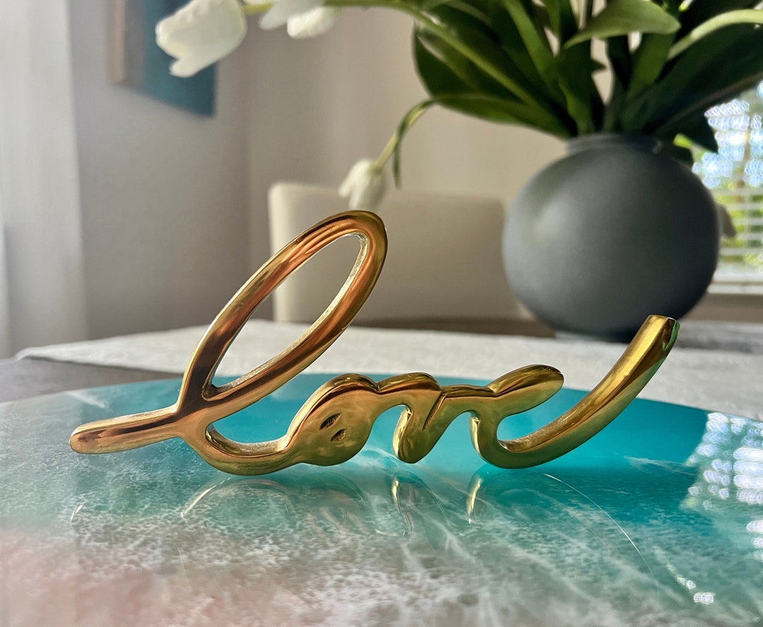 Metal Love Sign, Wedding Decor, Script Love Sign, Spread Love, Love