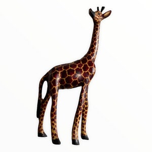 Wooden Standing  Giraffe Single 12 Inch