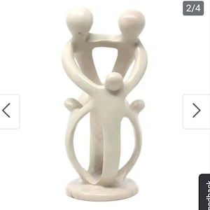 African Soapstone Figurine Family Tree Carved Sculpture Kenya 8&quot;