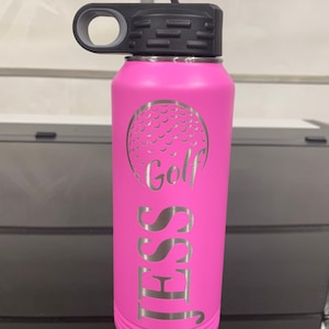 Polar Camel 32 OZ sports bottle Customized with golf design and name