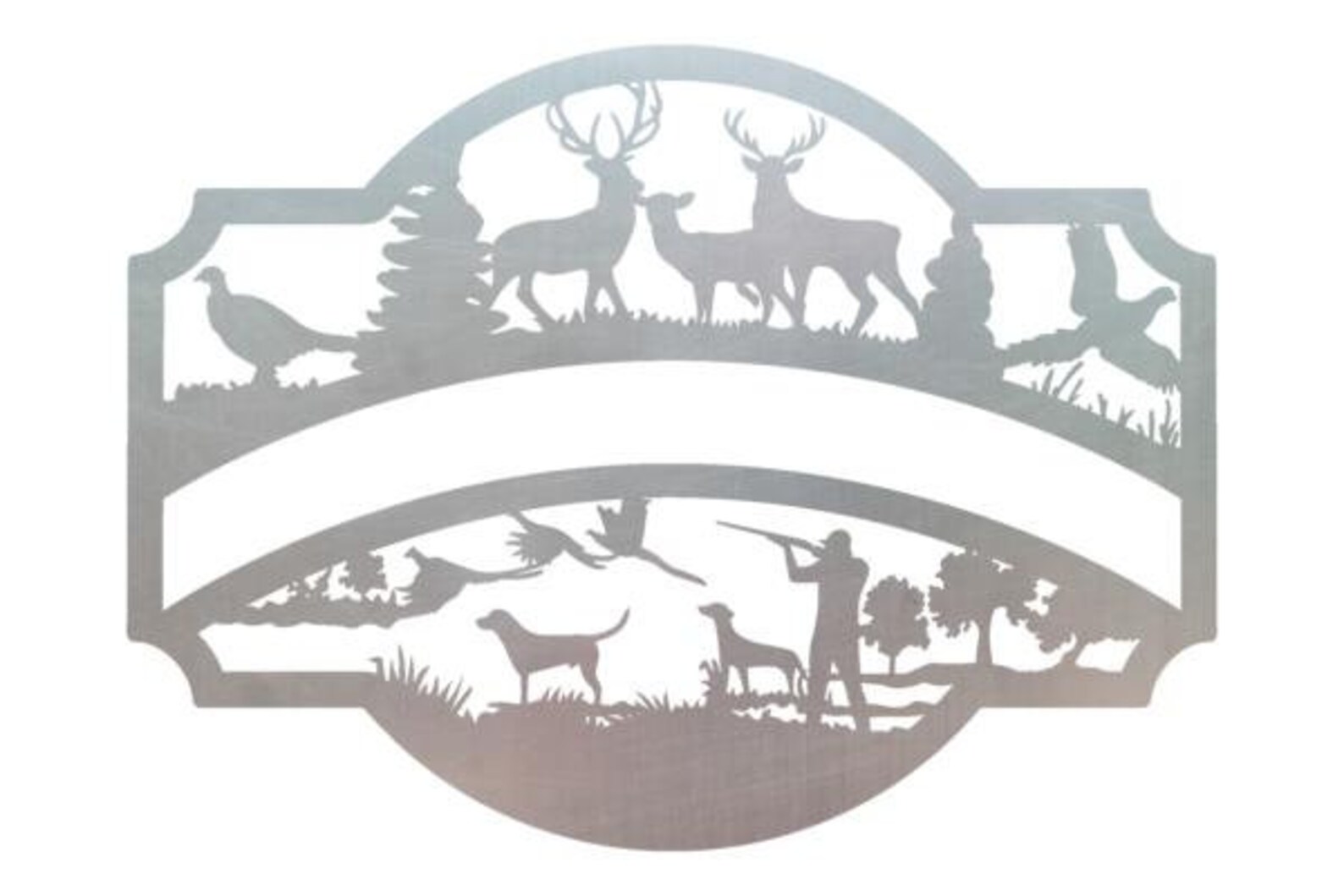 3ft Metal Sign With Hunting Scene Customized With Your Name Etsy