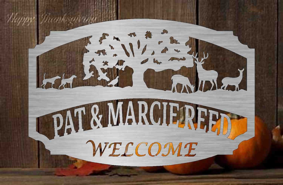 Ranch Sign,farm Sign, Personalized Sign,deer,dogs,welcome,custom Metal ...