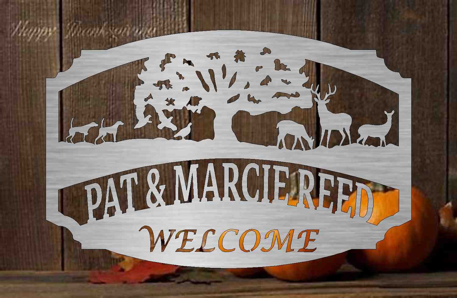 Ranch Sign,farm Sign, Personalized Sign,deer,dogs,welcome,custom Metal ...
