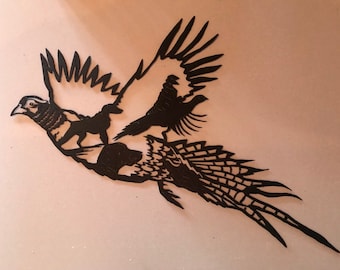 Pheasant hunting scene