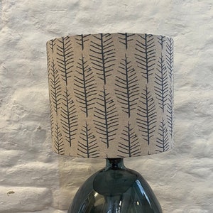 Blue Leaf Scandi Style Lampshade, Lighting, Lamp Shade