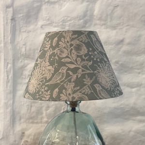 Tapered Lampshade, Small, Medium or Large, Choice of colour, Floral with Birds Lampshade, Empire Lampshades, Lighting, Home
