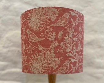 Pink Lampshade, Birds & Floral Drum Lampshades 20cm, 25cm, 30cm, 35cm, 40cm Diameter, Lampshades, Lighting, Home