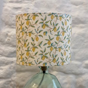 William Morris Lampshade, Lemon Tree, Orkney, Floral Fabric Drum Lampshade