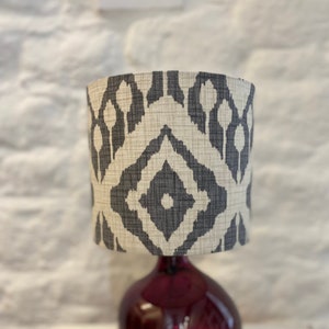 Grey Ikat Style Lampshade,  Lighting, Lamp Shade