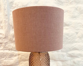 Pink Drum Lampshade, Pale Dusky Pink lamp, Lamp shade, Sustainable and Recycled Fabric, Lighting, Custom Orders, Modern, Contemporary