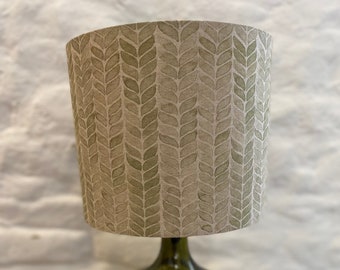 Green Leaf Lampshade, Drum Lampshade, 20cm, 25cm, 30cm, 35cm, 40cm Diameter, Lampshades, Lighting, Home, Modern, Contemporary