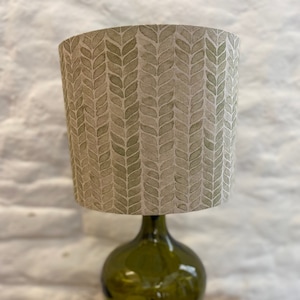 Green Leaf Drum Lampshade, Lamp Shade, Lighting