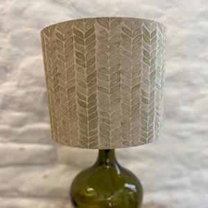 Green Leaf Lampshade, Drum Lampshade, 20cm, 25cm, 30cm, 35cm, 40cm Diameter, Lampshades, Lighting, Home, Modern, Contemporary