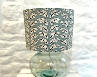 Blue Oak Leaf Lampshade, Lighting, Handmade Lamp Shade, Living Room, Home Decor