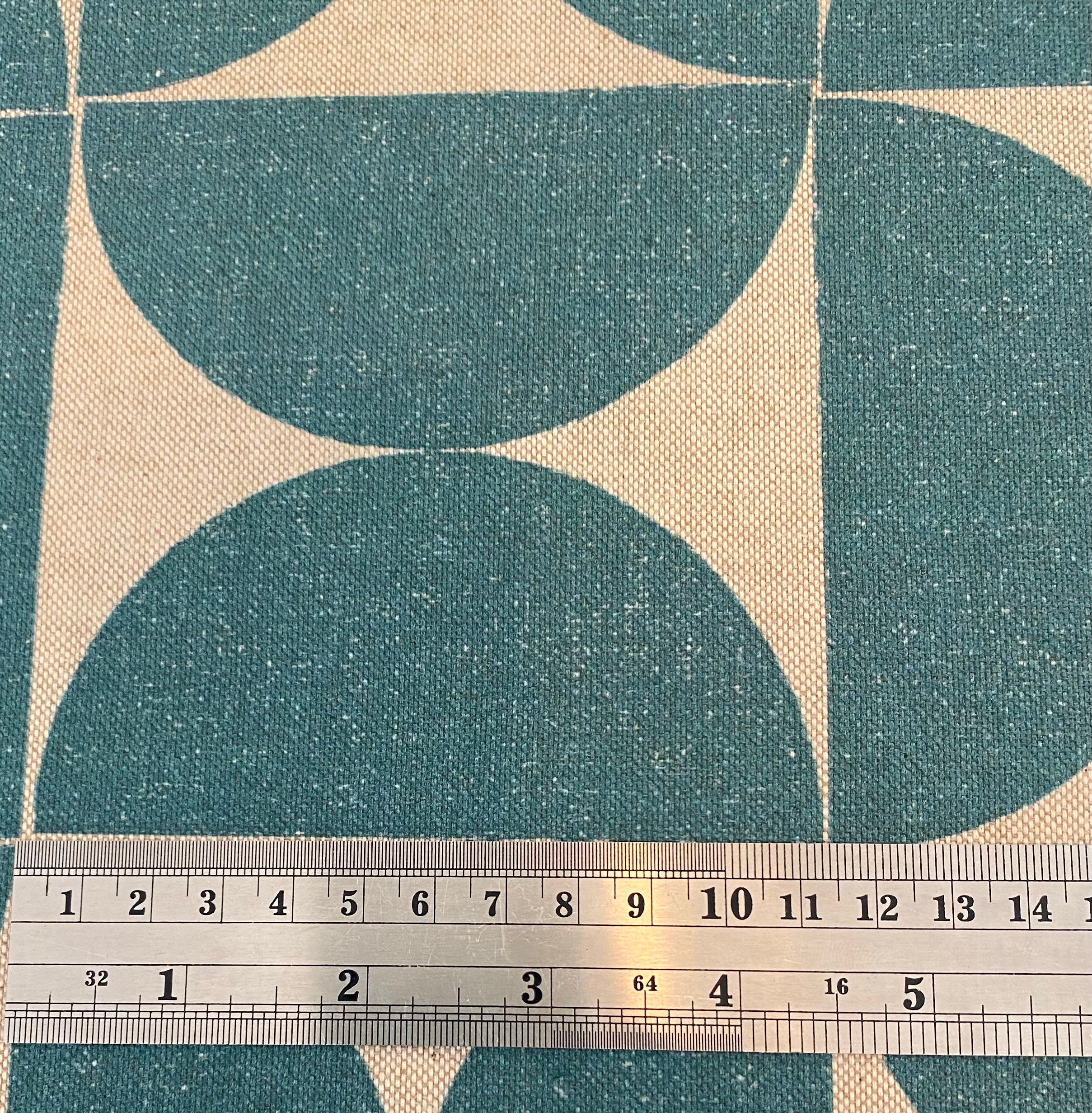 Teal Scandi Upholstery Fabric Retro Style Fabric by the Etsy UK