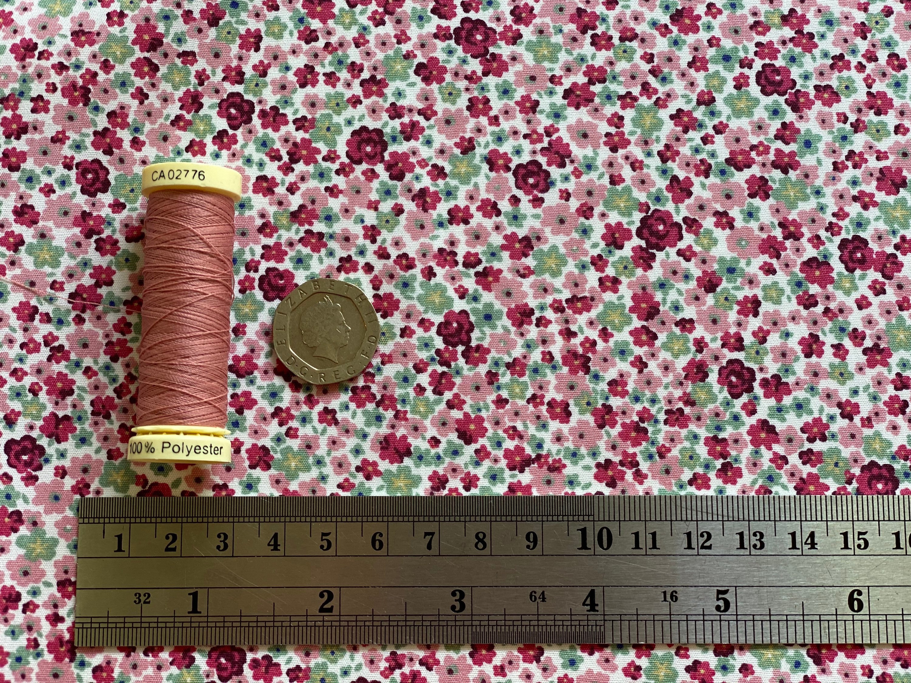 SALE 100% Cotton Poplin Fabric Rose & Hubble Floral Ditsy Vine Delight Bow 