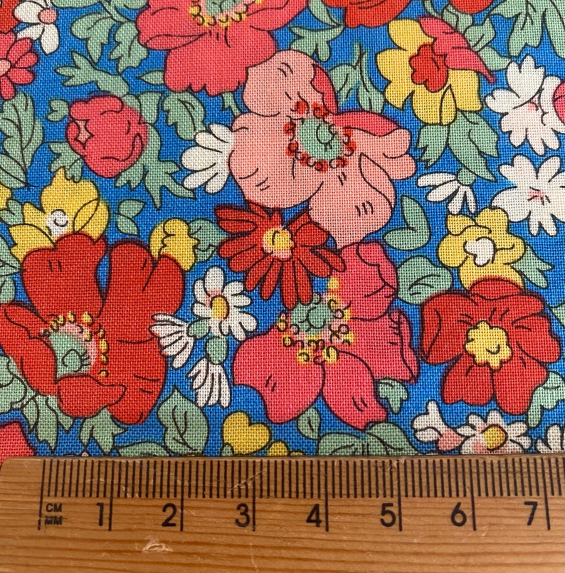Liberty Fabric Flower Show Midsummer Cosmos Flowers 100 Etsy UK