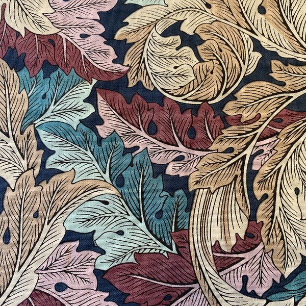 Acanthus William Morris Fabric, Plum Standen, Fabric Sold by the Quarter Metre