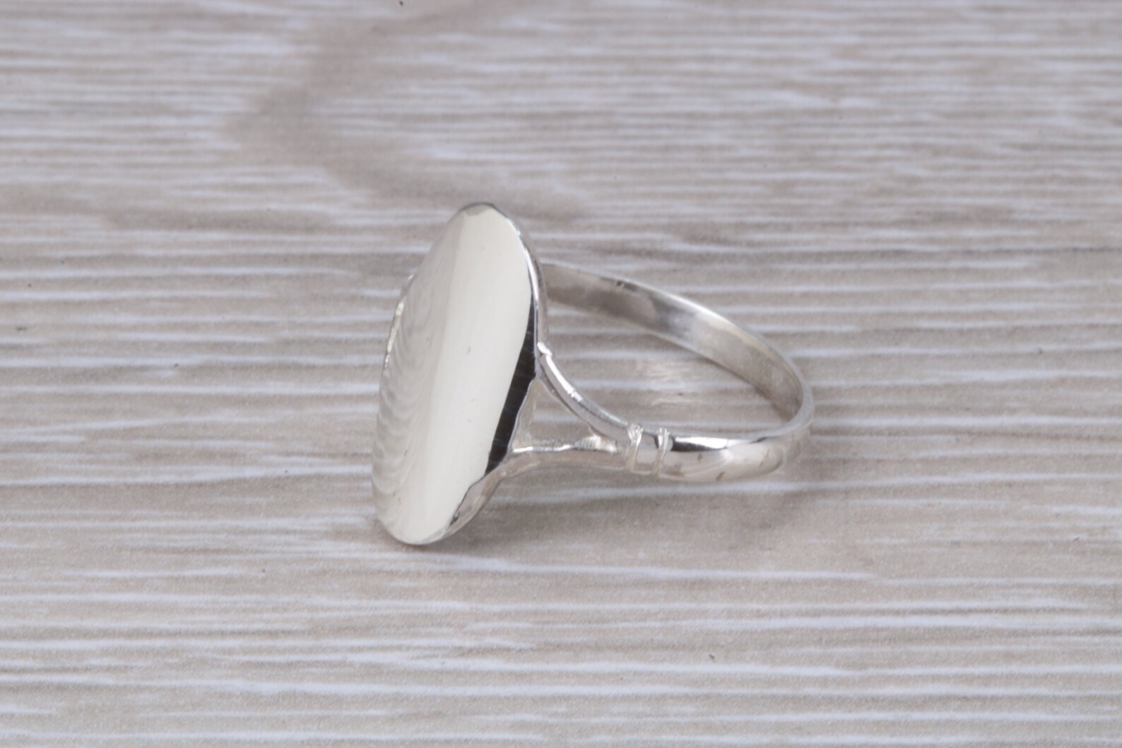 Oval Ring in Sterling Silver Etsy UK