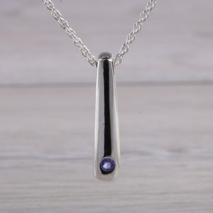 Natural Tanzanite set Silver Necklace