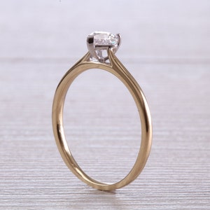 Dainty 0.30ct Heart Shape Diamond Solitaire set in 18ct Yellow Gold, E SI 2 Graded GIA Certified Diamond image 10