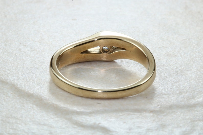 9ct Yellow gold diamond set promise or engagement ring