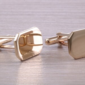 Solid and Heavy Gold Cufflinks image 3