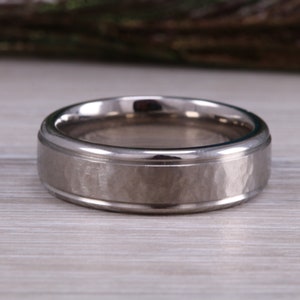 Titanium Hammered Finish Band