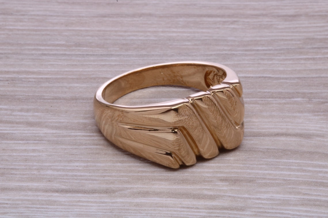 Große gemusterte Siegelring hoch poliert e.R.. geeignet für | Etsy