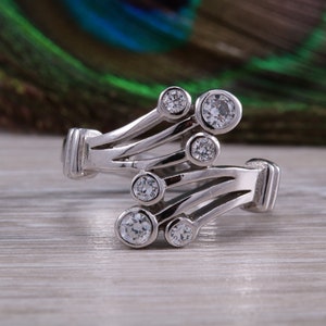 Sterling Silver cubic zirconia set dress ring
