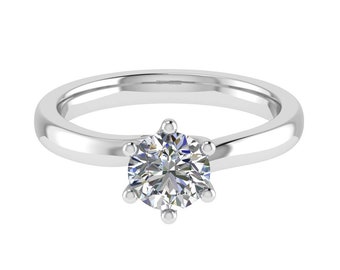 One carat D VS 1 Graded Certified Diamond set Platinum Solitaire