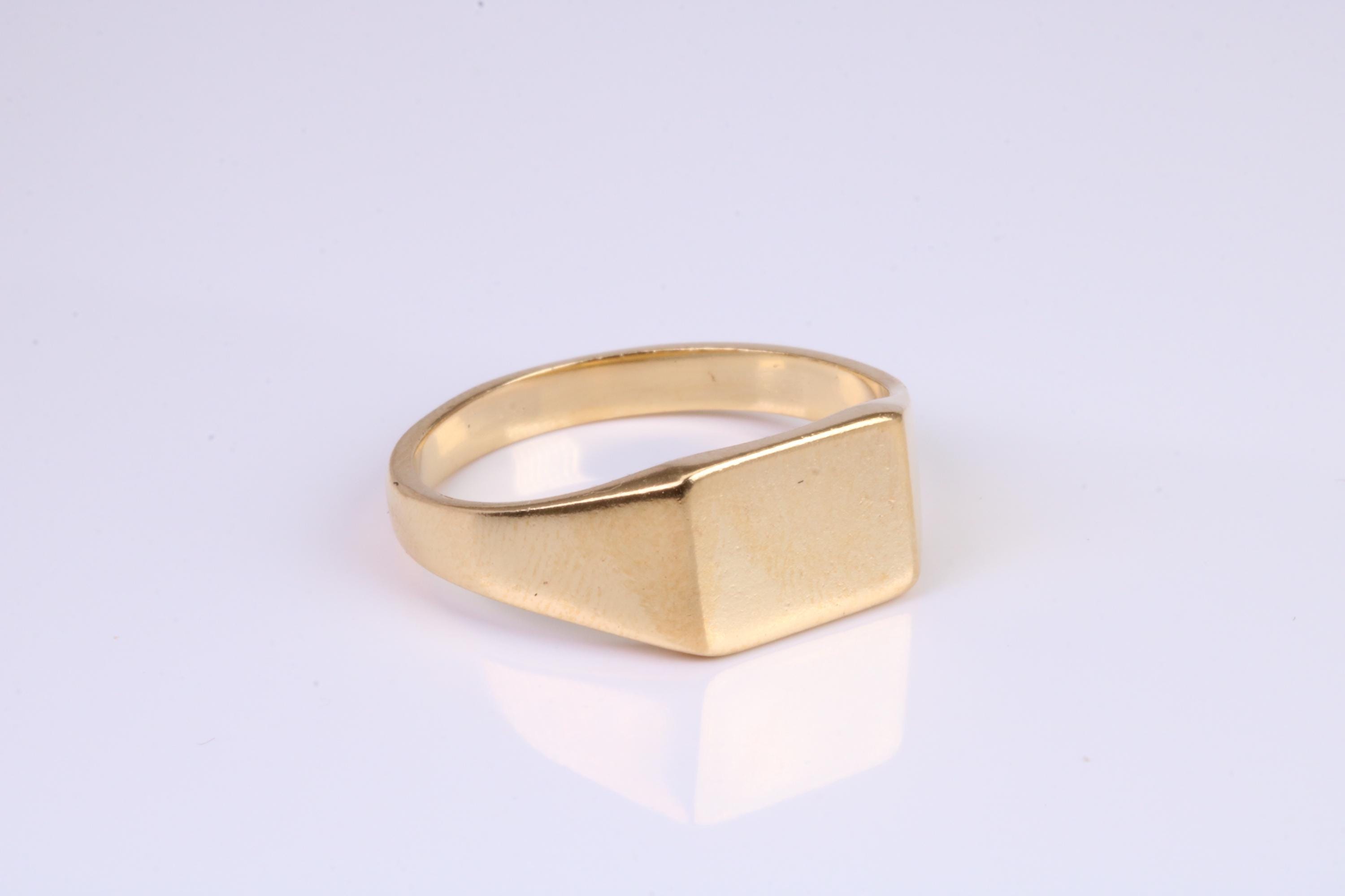 Rectangle Signet Ring, Made From Your Choice of Precious Metals