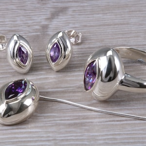 Natural Amethyst Full Jewellery Gift Set
