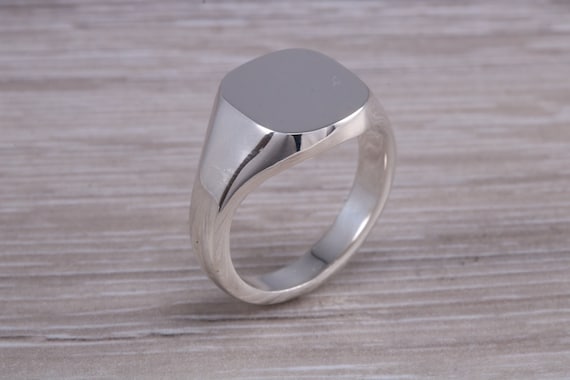 Heavy and Chunky Signet Ring, Available in Your Choice of Precious