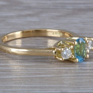 Aquamarine and Diamond Trilogy Ring image 5