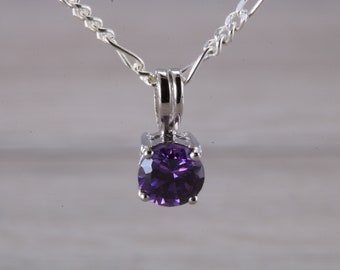 Natuurlijke Ronde gesneden Amethist set Zilveren Ketting