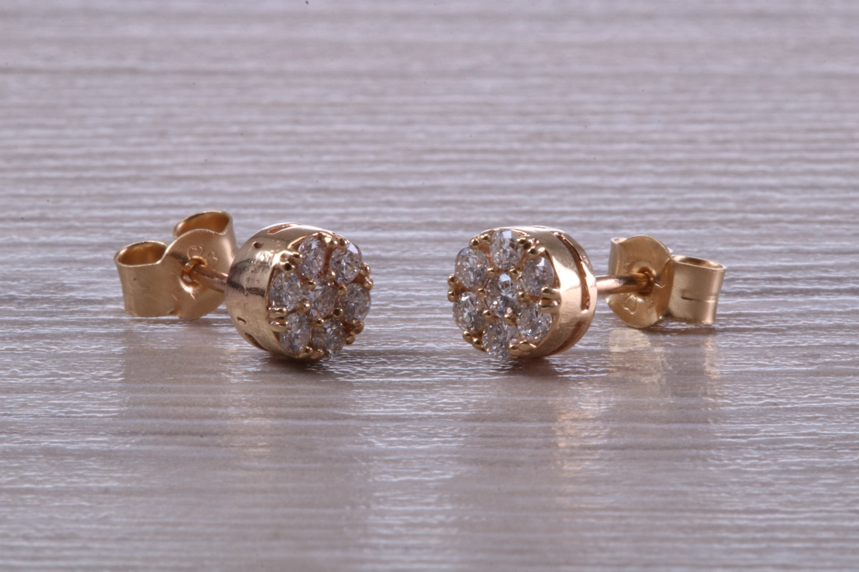 Quarter Carat Diamond Cluster Stud Earrings Etsy