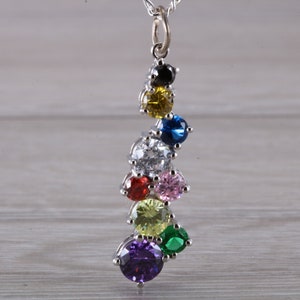 Rainbow Waterfall Silver Necklace
