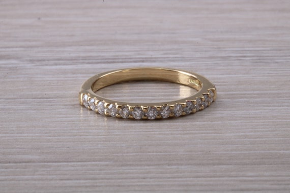 Traditional Diamond Set Yellow Gold Eternity Ring Etsy Australia