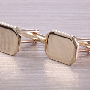 Solid and Heavy Gold Cufflinks image 1