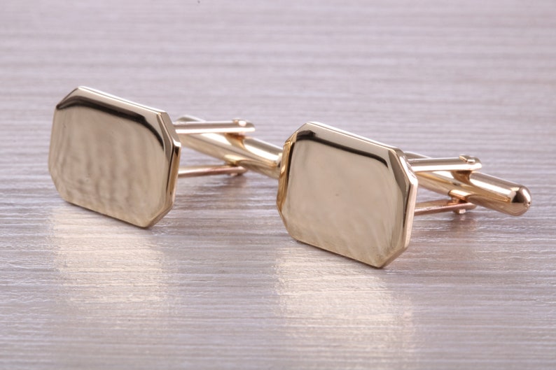 Solid and Heavy Gold Cufflinks image 1
