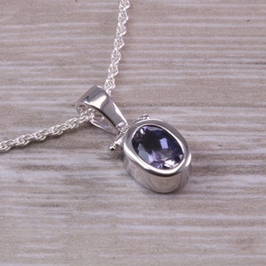 Iolite Necklace Made From Solid Sterling Silver