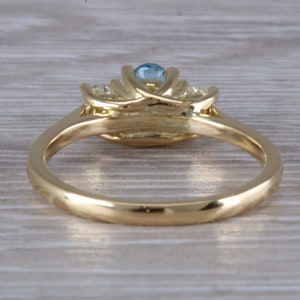 Aquamarine and Diamond Trilogy Ring image 4