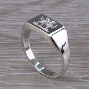 Welsh Dragon Signet Ring image 8