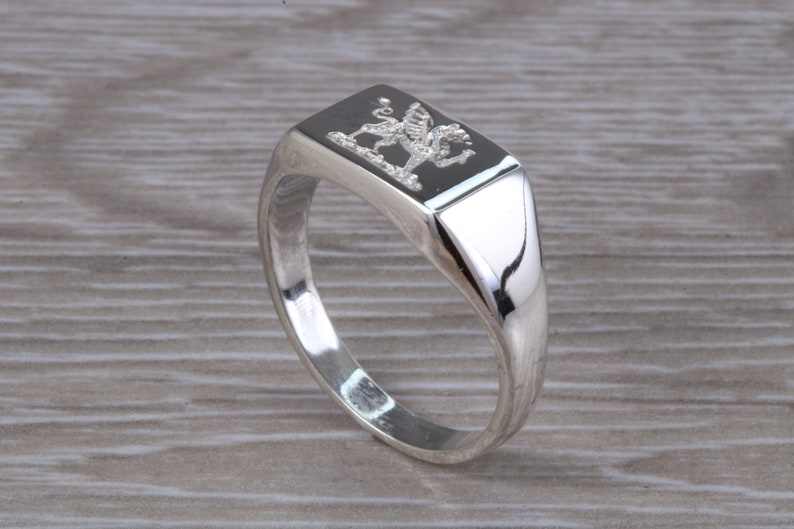 Welsh Dragon Signet Ring image 8