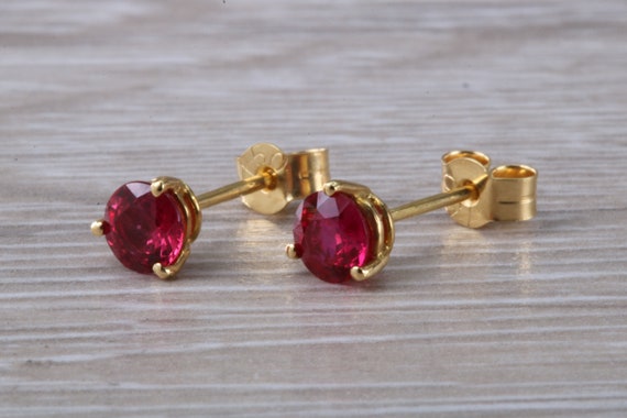 1 carat ruby earrings best sale