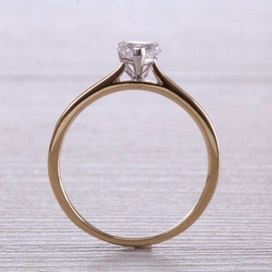 Dainty 0.30ct Heart Shape Diamond Solitaire set in 18ct Yellow Gold, E SI 2 Graded GIA Certified Diamond image 9